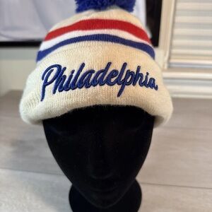 NBA Philadelphia Cream and Blue Knit Hat city edition